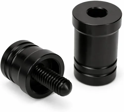 Vista 5 de Juego de 4 protectores para juntas de taco de billar, 5 16 x 18 pulgadas, protector de extremo de junta de rosca, tapa de plástico negro