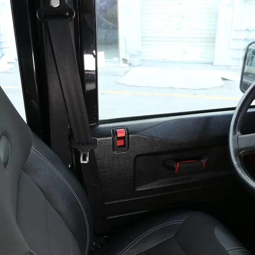 Vista 5 de YIWANG Aleación de aluminio para Land Rover Defender 90 110 130 2004-2018 cubierta de cuenco de puerta interior de automóvil, accesorios de repuesto