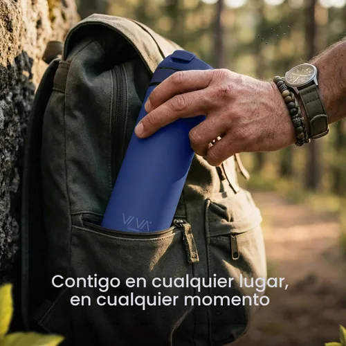 Vista 6 de VIVA Recharge - Vaso de té con infusor, botella de viaje, 16 onzas, color Azul