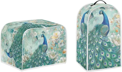 Vista 26 de Talayituse Cubierta de licuadora de tortuga de playa con estampado de corazón de estrella de mar, 2 piezas, fundas para cafetera, fundas para Playa