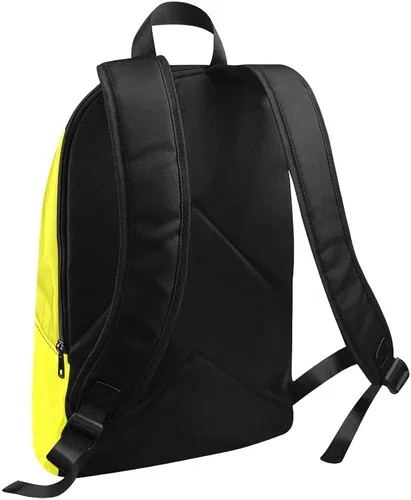 Vista 3 de CUXWEOT Mochila personalizada de flores brillantes amarillas con rayas con nombre Bolsa de viaje personalizada para mujeres y hombres, Personalizado
