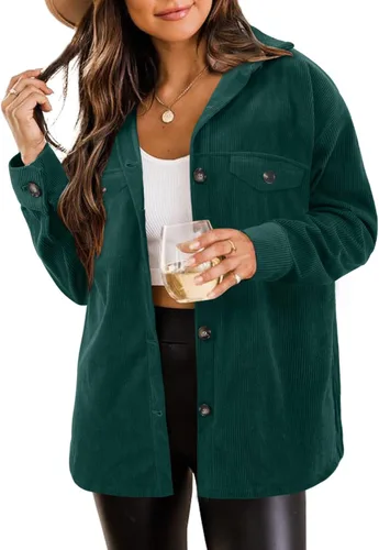 Vista 133 de ZOLUCKY Chaqueta de manga larga con botones para mujer, talla grande, blusas