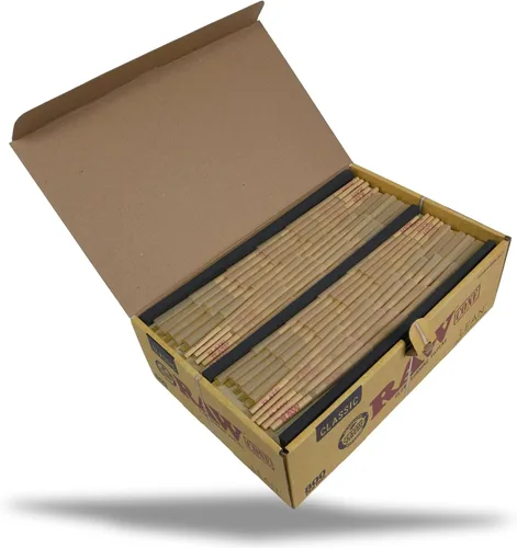 Vista 3 de RAW Lean Pre-Rolled Cones 800 Bulk Box Papel de liar de combustión lenta de 4.331 in