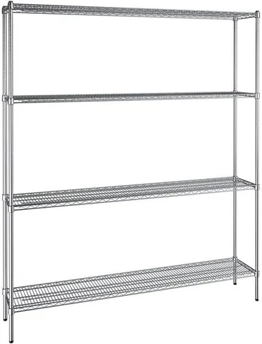 Vista 53 de Kit de 4 estantes de epoxi verde NSF de 21 x 72 pulgadas con postes de 86 pulgadas, estantería de almacenamiento resistente, kit de estantería