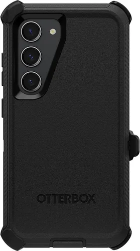 Vista 4 de OtterBox Funda para Galaxy S23 (solamente) - Serie Defender - Negro, resistente y duradera - con protección de puerto - Incluye soporte de clip