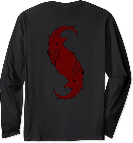 Vista 2 de Slipknot esqueleto w cabra Longsleeve Tee, Marino