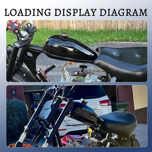 Vista 6 de 4L Reemplazo de Tanque de Combustible de Gasolina para Bicicleta Motorizada de 49 cc, 60 cc, 80 cc