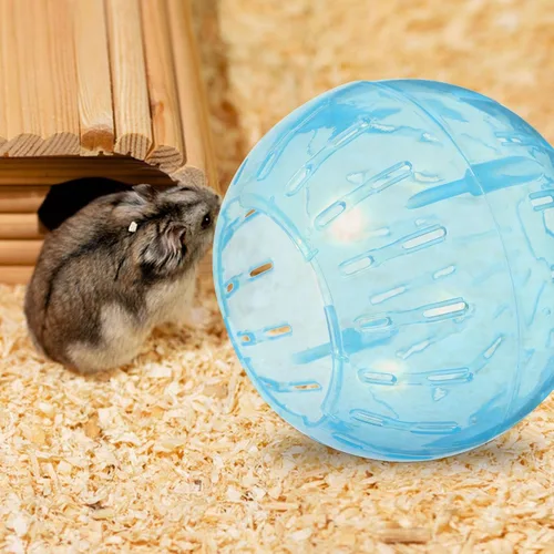 Vista 8 de POPETPOP Pelota de ejercicio para hámster, 3 piezas de plástico de 3.54 pulgadas, juguetes para correr para animales pequeños, reduce