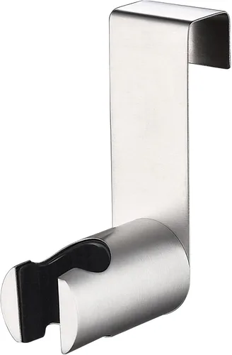 Vista 10 de Soporte para rociador de bidé de inodoro negro, soporte para cabezal de ducha de mano de acero inoxidable Biveah KZS004B