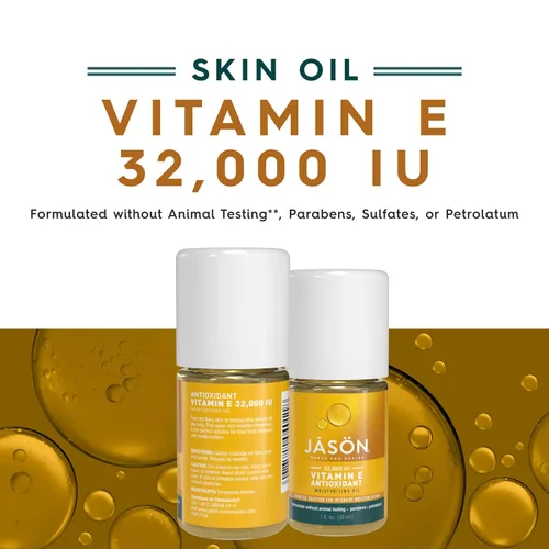 Vista 2 de Jason Vitamina E 32000 IU, fuerza extra, aceite, solución específica, 1 onza