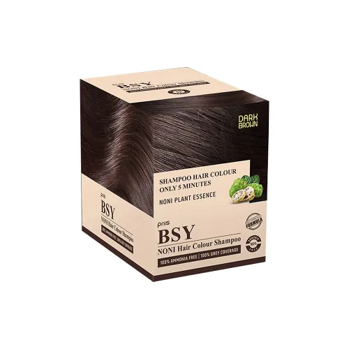 Vista 5 de BSY Champú de color marrón oscuro Noni para el cabello, sin amoníaco, anti caída del cabello, a base de frutas noni, tinte para el cabello de 5
