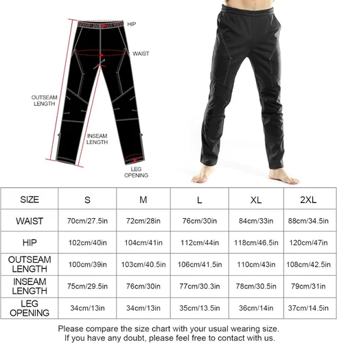 Vista 6 de INBIKE pantalones de invierno forro polar térmico para Multi deportes al aire libre.