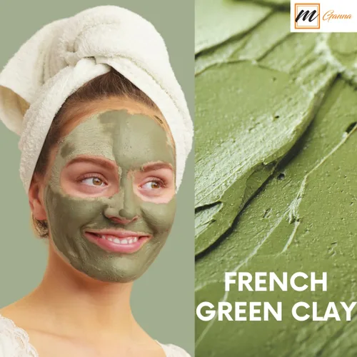 Vista 3 de Arcilla verde francesa en polvo 0.22 libras / 100 GMS Illite arcilla de montmorillonita para máscaras faciales, cremas, exfoliantes suaves