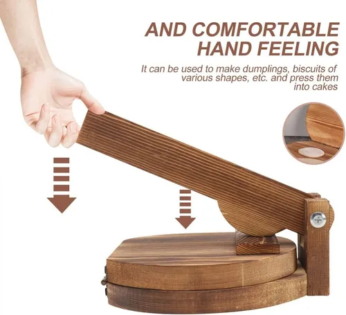 Vista 3 de Hemoton Molde de prensa de piel de bola de masa hervida cortador de envoltura de madera accesorio para el hogar