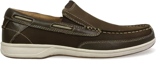 Vista 2 de Florsheim Lakeside Moc Toe Slip On para hombre Marrón Nubuck