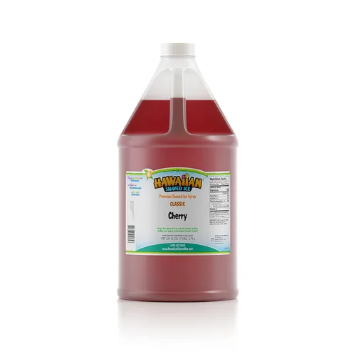 Vista 13 de Hawaiian Shaved Ice Jarabe de un galón, sabor sangre de tigre, excelente para granizados, sodas italianas, paletas heladas y más, no necesita