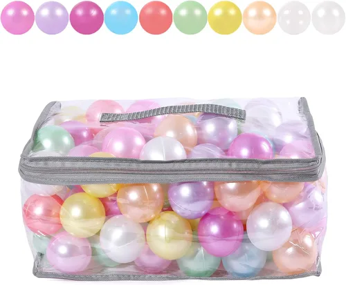 Vista 9 de STARBOLO Pelotas de Piscina de Pelotas para Niños Pequeños Paquete de 100 200 500 - Sin BPA y Ftalatos No Tóxicas A Prueba de Aplastamiento Pelotas