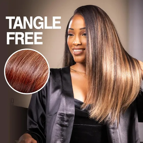Vista 8 de Sensationnel - Cabello humano Empire Yaki, tejido sin enredos para un tejido rápido y estilo cosido para conseguir reflejos artificiales, paquete