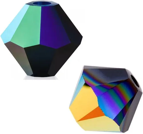 Vista 24 de 100 cuentas sueltas de cristal bicono facetado pequeño Preciosa auténtico de 3mm (0.118 pulgadas) aguamarina AB (azul) compatibles con cristales