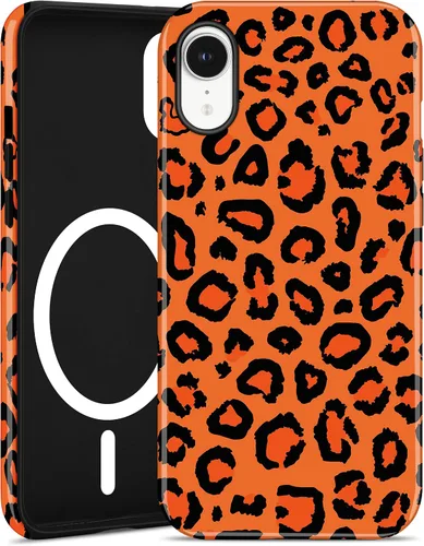 Vista 126 de Jusy Compatible con MagSafe Brown Tortoise Shell Print Phone Case para iPhone 7/8/SE, funda protectora magnética de lujo de TPU suave