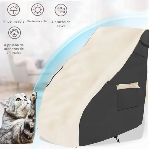 Vista 4 de Funda para silla de masaje, 600D protector de silla de masaje shiatsu de cuerpo completo, 59 x 39 x 55 pulgadas, fundas para sillón, con cordón