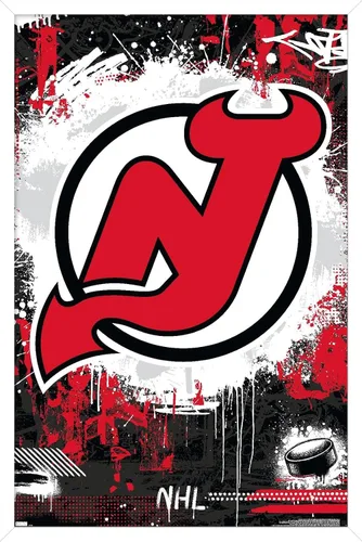 Vista 14 de Trends International NHL New Jersey Devils - Póster de pared con logotipo Maximalist 23