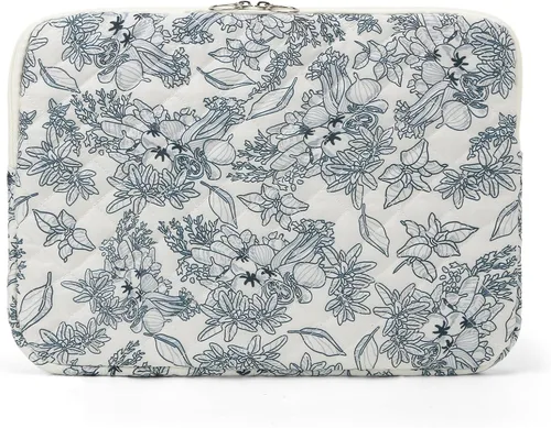 Vista 30 de Funda acolchada para laptop de 15 a 15.6 pulgadas, bonita funda protectora acolchada para computadora portátil con estampado floral para MacBook