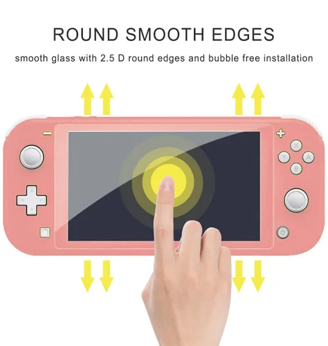 Vista 3 de Moxiaomo - Carcasa protectora para Nintendo Switch Lite (2 unidades, incluye protector de pantalla y brillantes)