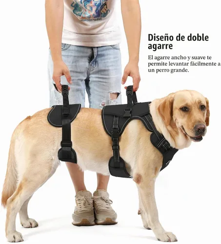 Vista 4 de NOYAL - Arnés de elevación para perros, soporte de cuerpo completo, razas M Negro-1