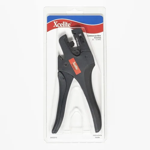 Vista 7 de Pelacables autoajustable con muelle, Xcelite SAS3210, rango de desforre de 32-10 AWG, longitud de 7-1/2", agarre de fibra de vidrio