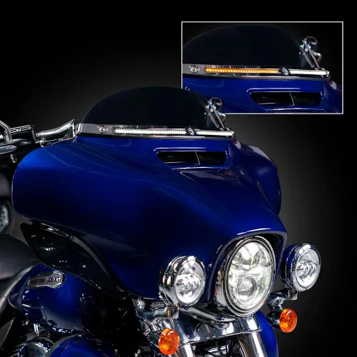 Vista 7 de Advanblack Batwing Ra-diant - Parabrisas para Harley Touring Street Electra Glide 2014+