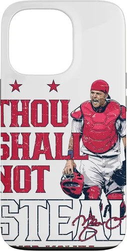 Vista 10 de Thou Shall Not Steal Yadier Molina St Louis MLBPA - Carcasa para iPhone 17