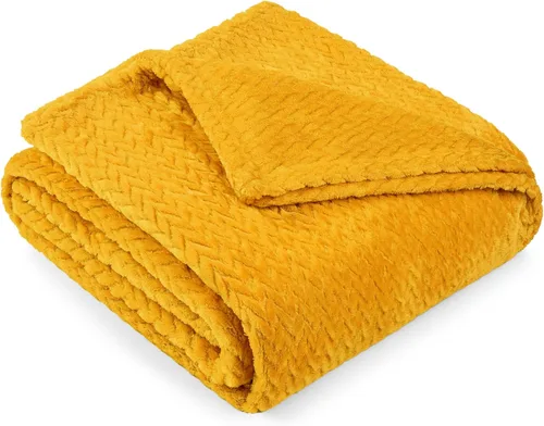 Vista 12 de PAVILIA - Manta de forro polar suave y sólida de color negro para sofá, mantas ligeras y mullidas y cálidas para cama, manta de franela mullida
