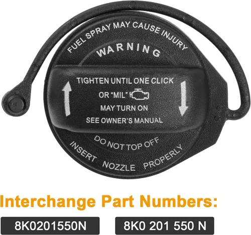 Vista 3 de Tapa de gasolina 8K0201550N Reemplazo para Audi A4, A4 Quattro, A5, A5 Quattro, A8 Quattro, Q5, RS5, S4, S5, S8, SQ5, Allroad Reemplazar 8K0 201 550