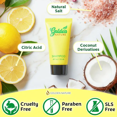Vista 2 de Champú de hotel tamaño viaje a granel - Jasmine, 0.7 fl oz, 100 PK - Deleita a tus invitados con champú calmante y refrescante - Artículos