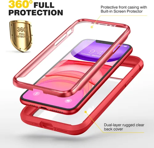 Vista 55 de DIACLARA - Funda transparente compatible con iPhone XR 6.1 pulgadas 2018