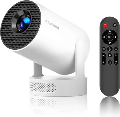 Vista 10 de Mini proyector con Wifi 6 y Bluetooth5.4, proyector portátil 4K, proyector inteligente Android 14 con 200ASIN y Keystone automático, proyector