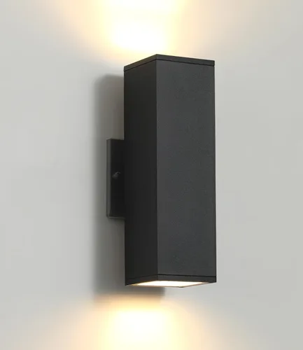 Vista 14 de 1 paquete de iluminación exterior del atardecer al amanecer, luces LED cuadradas hacia arriba y hacia abajo, accesorios de iluminación exterior