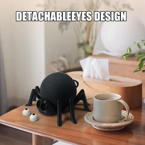 Vista 3 de SKEDC Soporte de Echo Dot de araña para Echo Dot 4ª/5ª generación, soporte de Echo Dot impreso en 3D, soporte de eco de altavoz inteligente, Negro #1