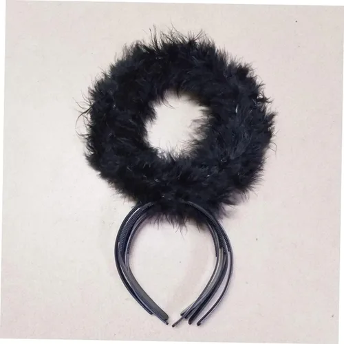 Vista 7 de USHOBE 30 Pcs Black Angel Headband Cosplay Costume Makeup Headband Prom Tiara Headbands for Women Headbands for Halloween Party Angels Hair