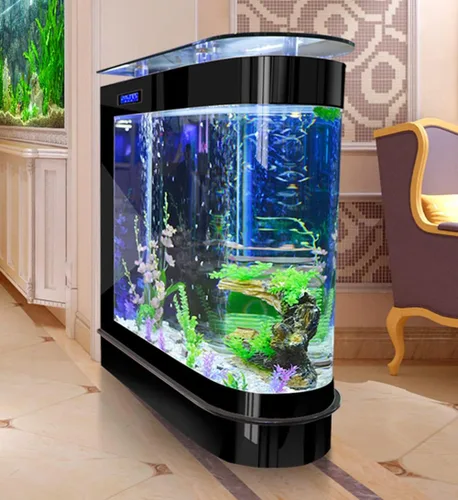 Vista 7 de Lujo grande pecera 124Gal vidrio Fishbowl Glsaa Bar para patios, sala de estar, oficina y cocina