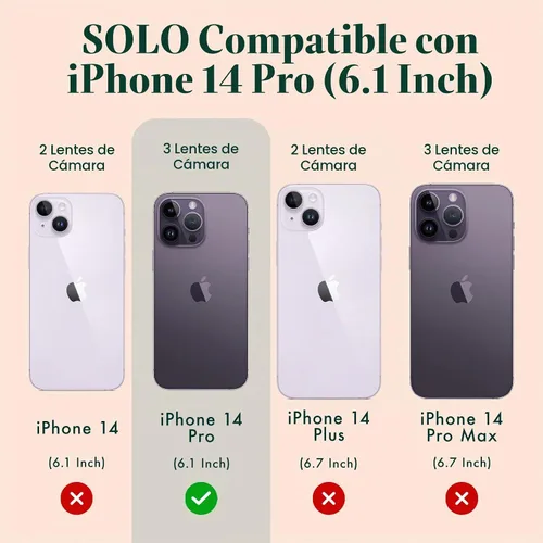 Vista 2 de Rifle Paper Co. Funda para iPhone 14 Pro [Compatible con MagSafe] [Protección contra caídas de 10 pies] Linda funda para iPhone de 6.1