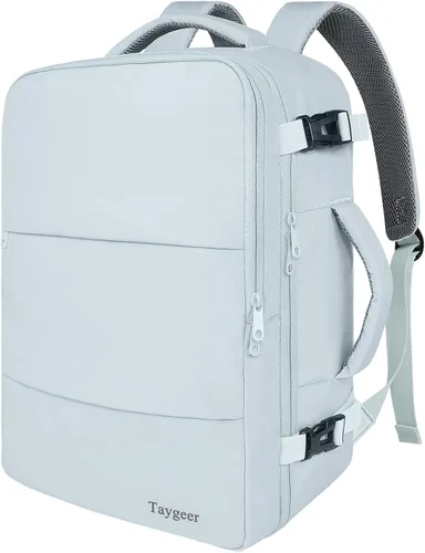 Vista 13 de Taygeer - Mochila de viaje para mujeres, mochila de cabina con puerto de carga USB y bolsa para zapatos, mochila TSA para laptop de 15.6 pulgadas
