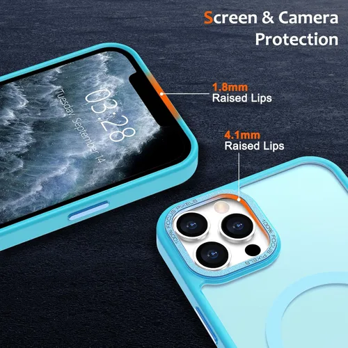 Vista 934 de Anuck - Funda magnética para iPhone 11 compatible con MagSafe, carcasa trasera mate translúcida dura, borde de TPU, delgada, resistente a impactos