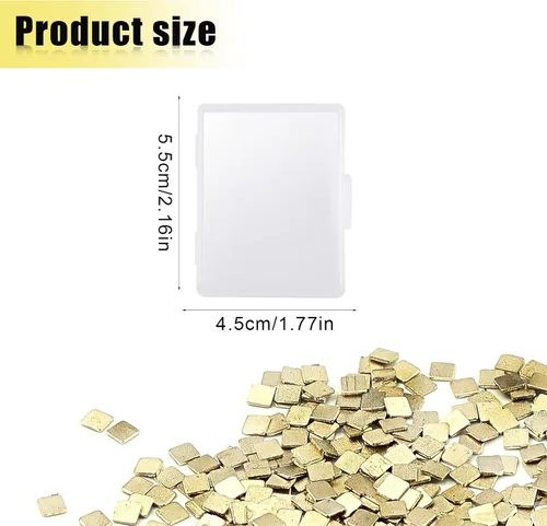 Vista 3 de AIEX Soldadura de viruta de aleación chapada en oro de 0.02 oz (0.32DWT) Soldadura de chip de oro ultra pequeña, baja temperatura, fácil soldadura