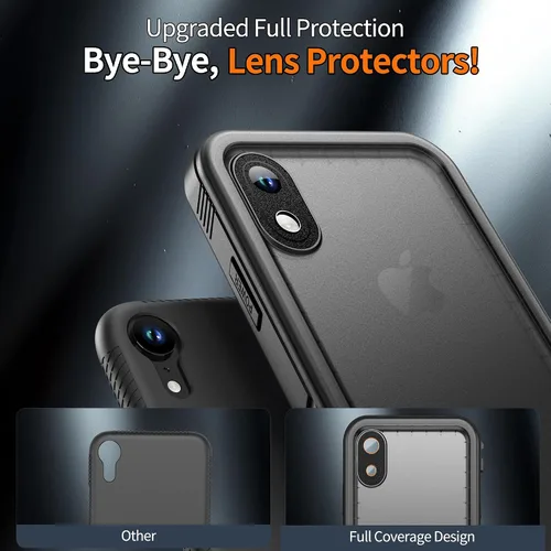 Vista 5 de Cozycase TOP - Funda impermeable militar IP68 para iPhone XR, resistente 360 a prueba de golpes, cuerpo completo, con protector de cámara