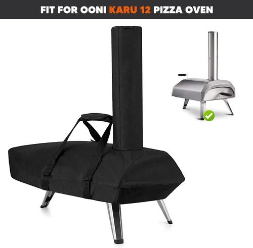 Vista 4 de Onlyfire Chef Funda protectora para horno de pizza Ooni Karu 12, para horno de pizza al aire libre, resistente, impermeable, resistente a