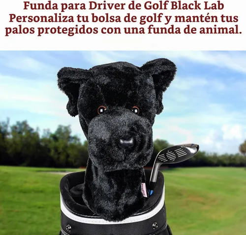 Vista 2 de Daphne's Headcovers Fundas unisex de laboratorio negras, talla L