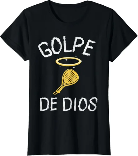 Vista 42 de Golpe De Dios Padel Player Sport in Spanish En Espanol Men's T-Shirt