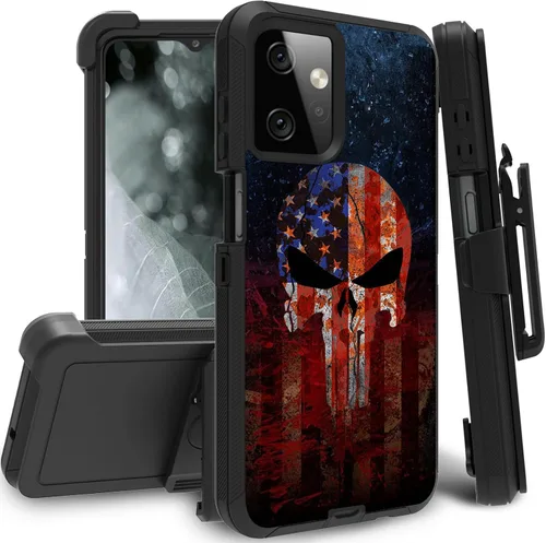 Vista 64 de Funda para Motorola Edge 2021 / Moto Edge 5G UW, protección resistente de 3 capas híbridas a prueba de golpes con funda de clip para cinturón